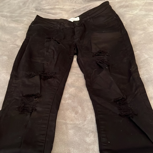 Mango distressed skinny ankle jean, size 6 - Picture 2 of 4